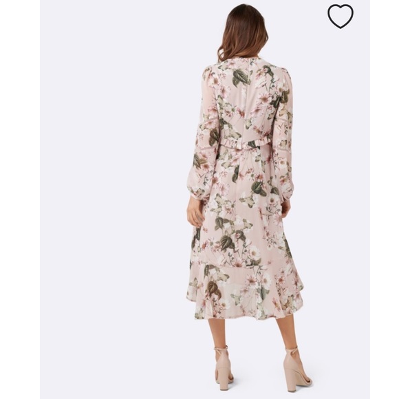 Ever New May Trim Insert Floral Print High Low Midi Dress Pink Wildflower NWT 4 - Picture 10 of 10